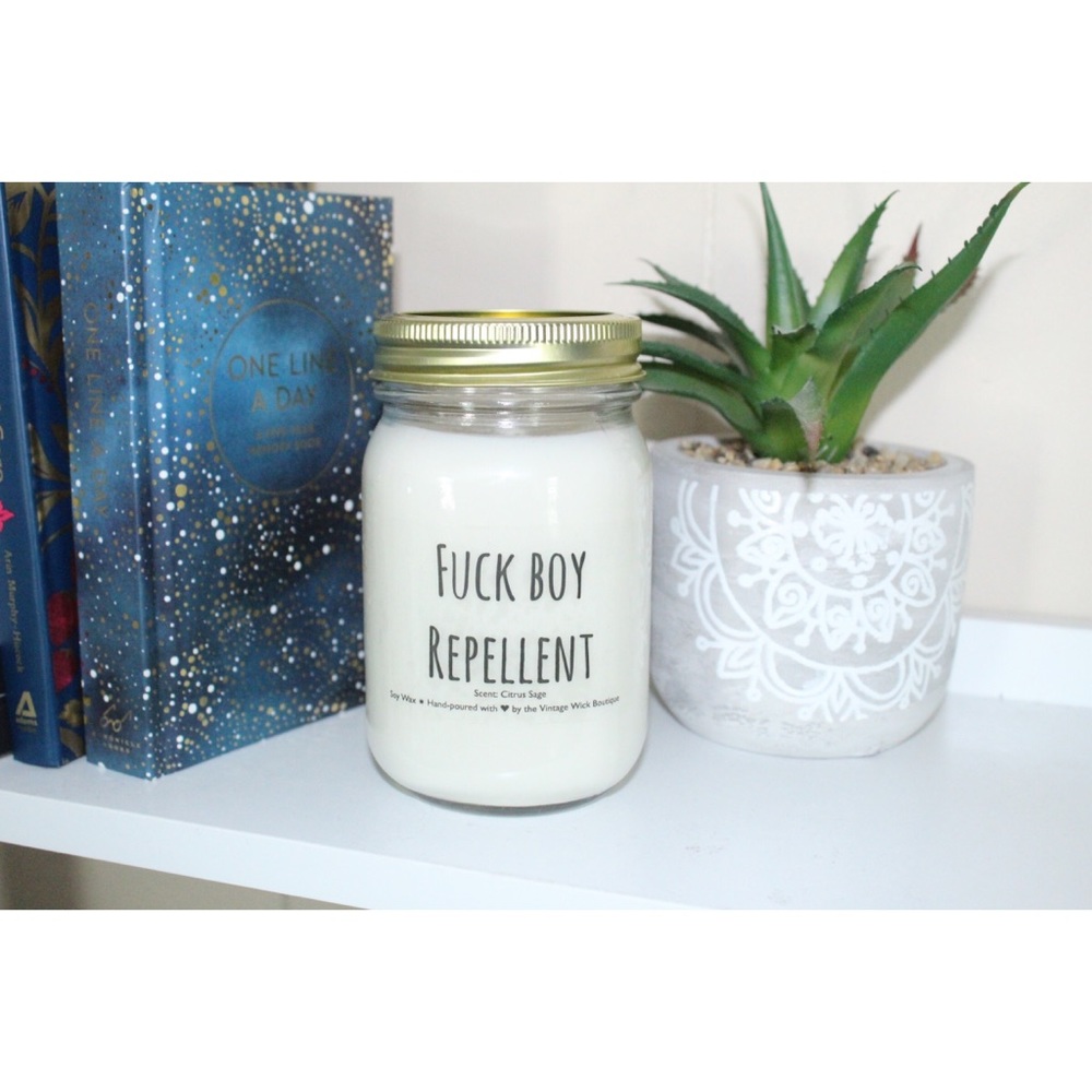 🌟SALE🌟 F*ck boy repellent” 16oz SOY candle
